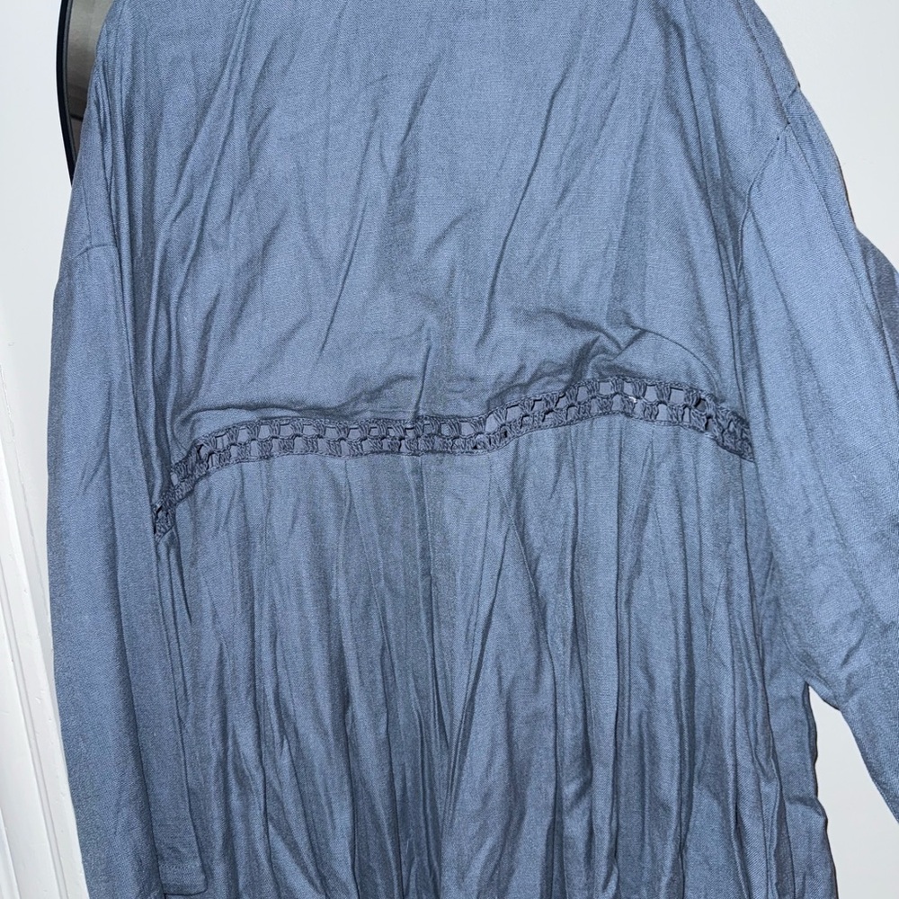 Free People Slate Blue Peasant Tunic Dress - Picture 4 of 4